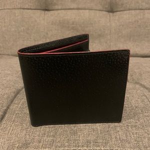 BALLY Men's Bifold Black Wallet w/ Coin Purse & 4 Card Slots